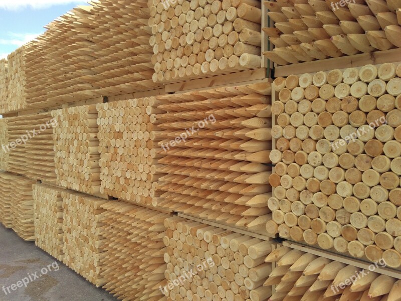 Wood Sticks Fence Stock Storage