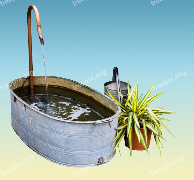 Garden Bath Watering Can Bucket Water