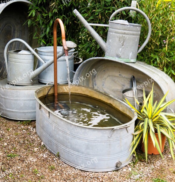 Garden Bath Watering Can Bucket Water