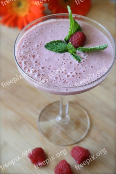 Smoothie Raspberry Food Healthy Fruit