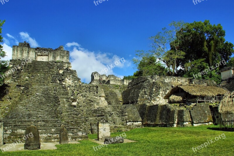 Guatemala Tikal Maya Civilization Columbian