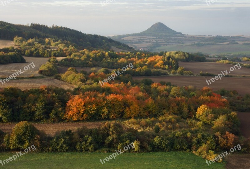 Landscape Autumn české Středohoří Nature Colors