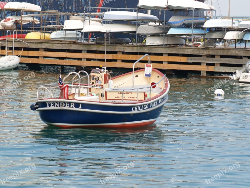 Boat Anchored Pier Harbour Old