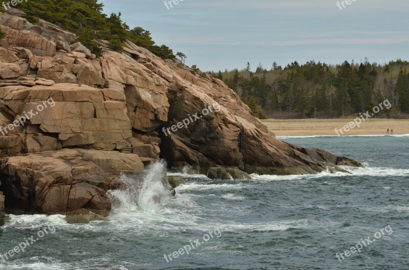 America Acadia National Park Rock Water Golf