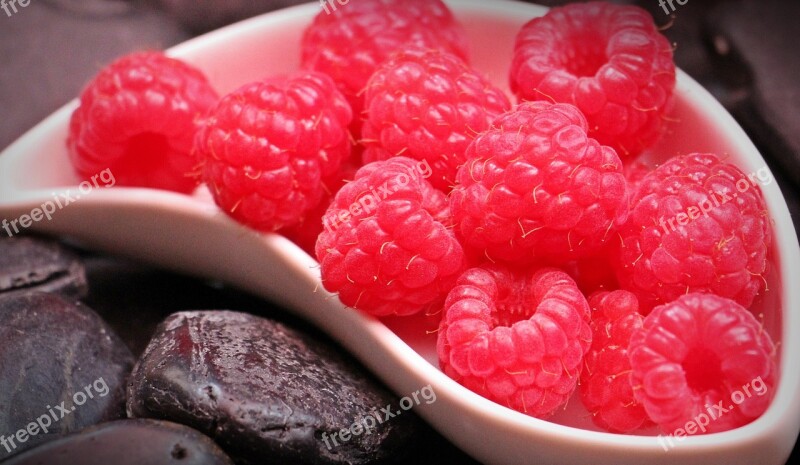 Raspberry Fruits Fruit Vitamins Red Delicious