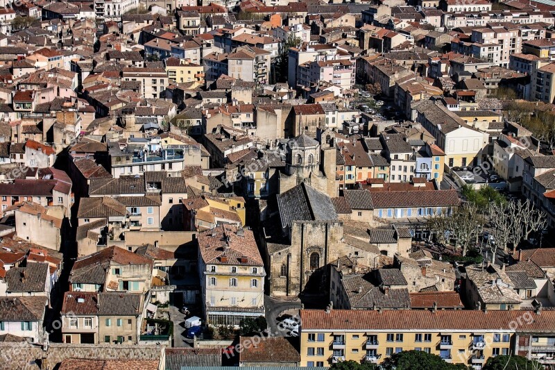 Cavaillon Provence City View Building From Above