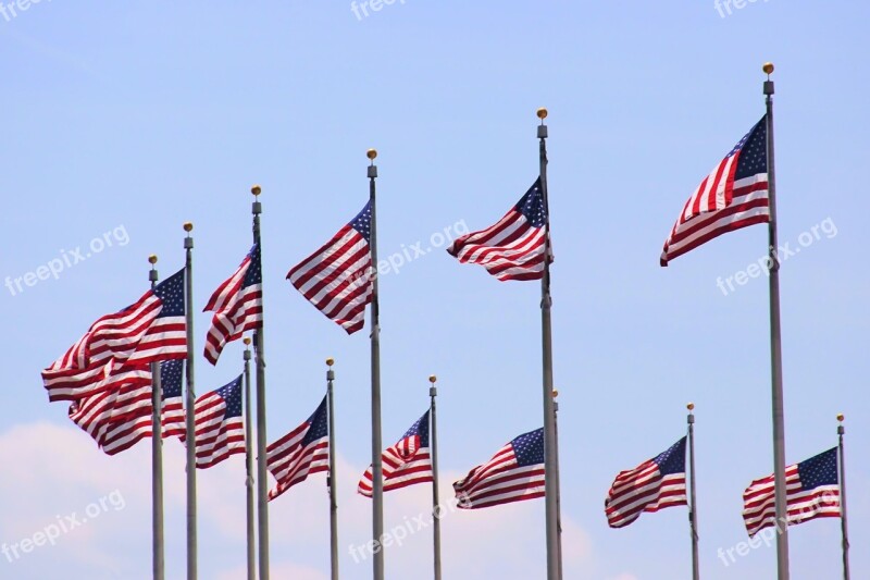 American Flag Us Flag American Red