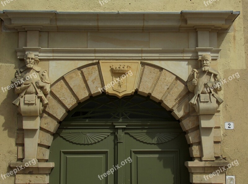 House Facade Sculpture Historic Architecture Art Family Crest