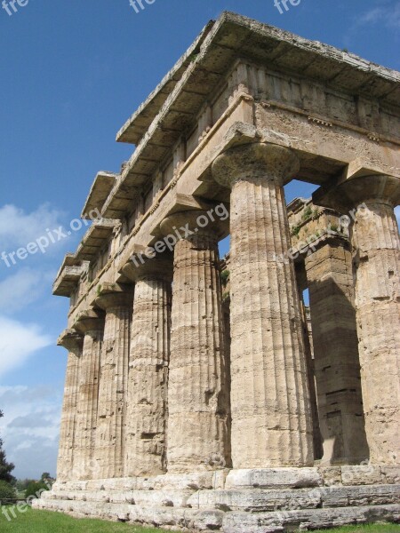 Italy Paestum Ancient History Free Photos