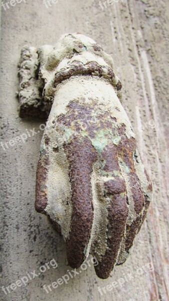 Door Knocker Hand Old Rusty