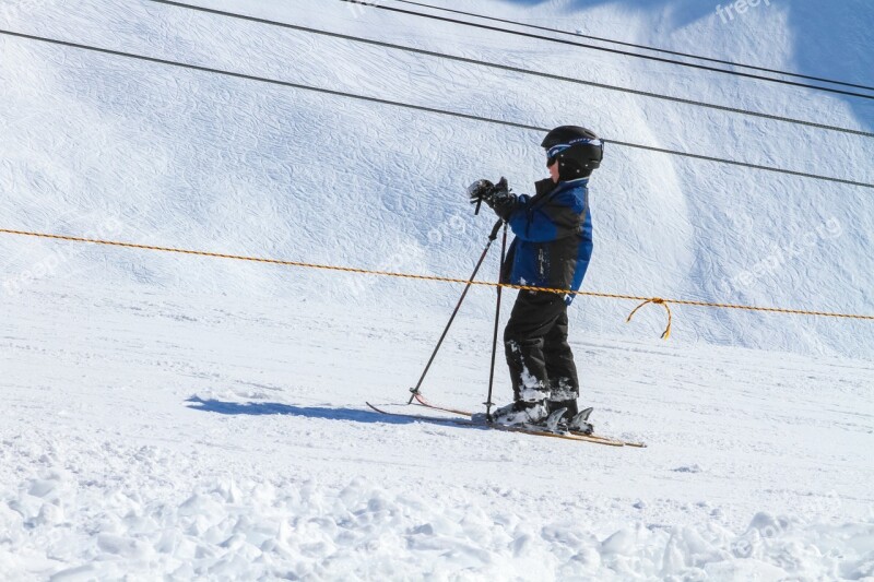 Snow Ski Skiing Boy Kid