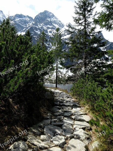 Morskie Oko Mountains Tatry Landscape Nature