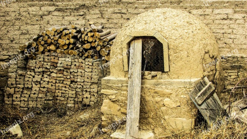 Traditional Oven Earthen Oven Aged Antique Cyprus