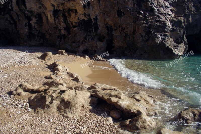 Beach Sand Rock Sea Stone