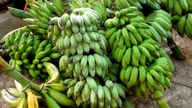 Bananas Fresh Fruit Healthy Raw