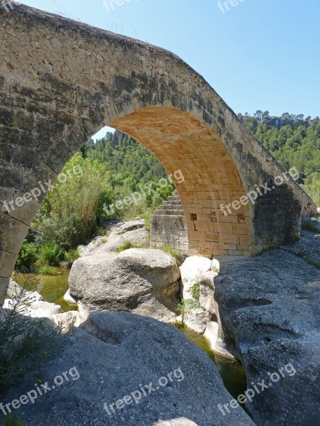 Bridge Stone Bridge Romanesque Buttress River