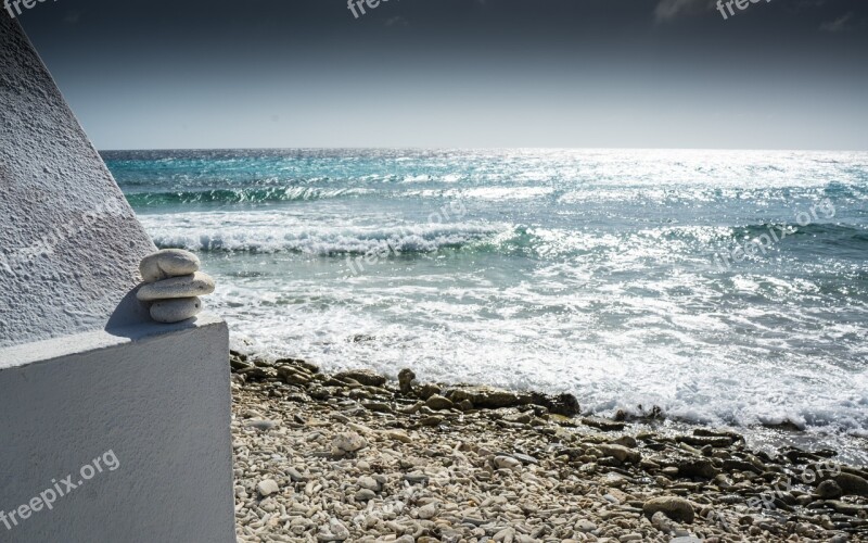 Beach Pebbles Rocks Sea Ocean