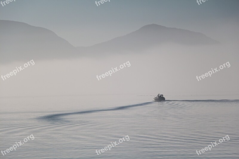 Mountain Water Fog Ice Water The Mountain