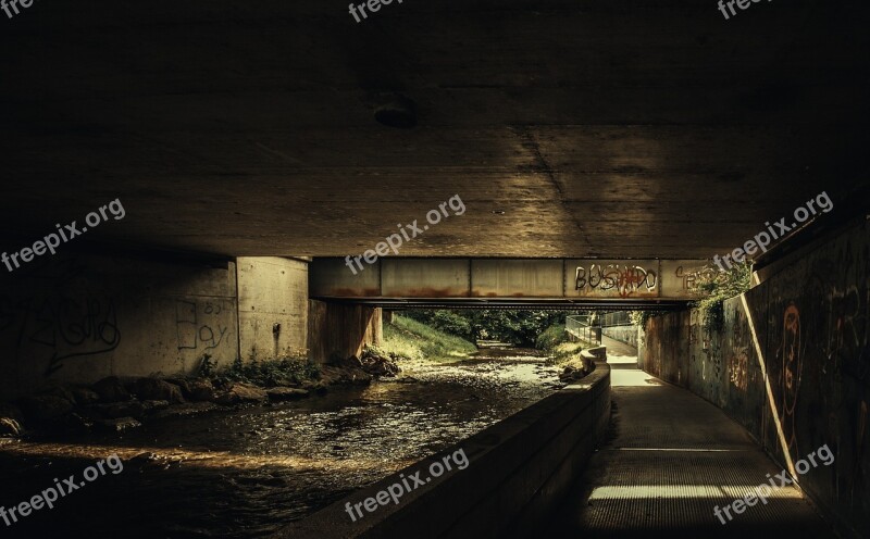 Bridge Graffiti Youth Structure Vandalism