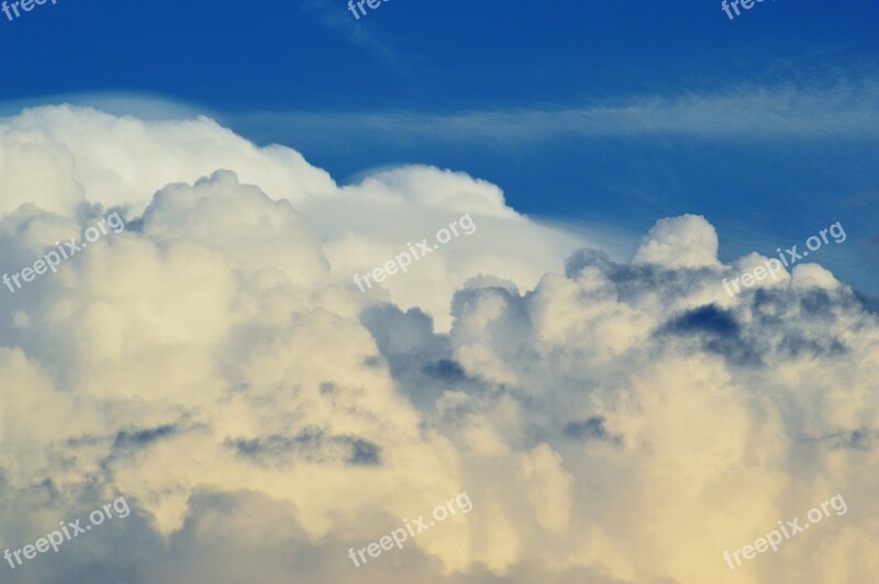 Clouds Sky Cumulus Clouds Blue Clouded Sky