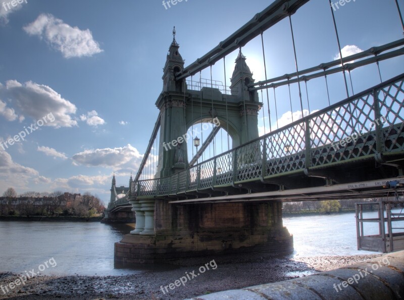 London Hammersmith Bridge Cloud Landmarks