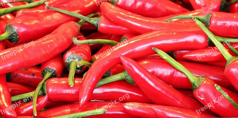 Chili Market Sharp Red Food