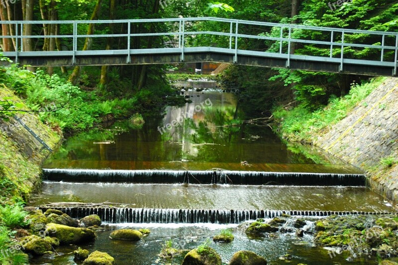 Oker Bridge Water Gradually River Forest