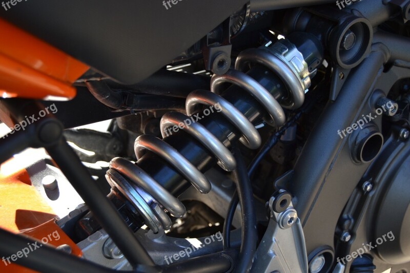 Motorcycle Aprilia Suspension Chrome Close Up