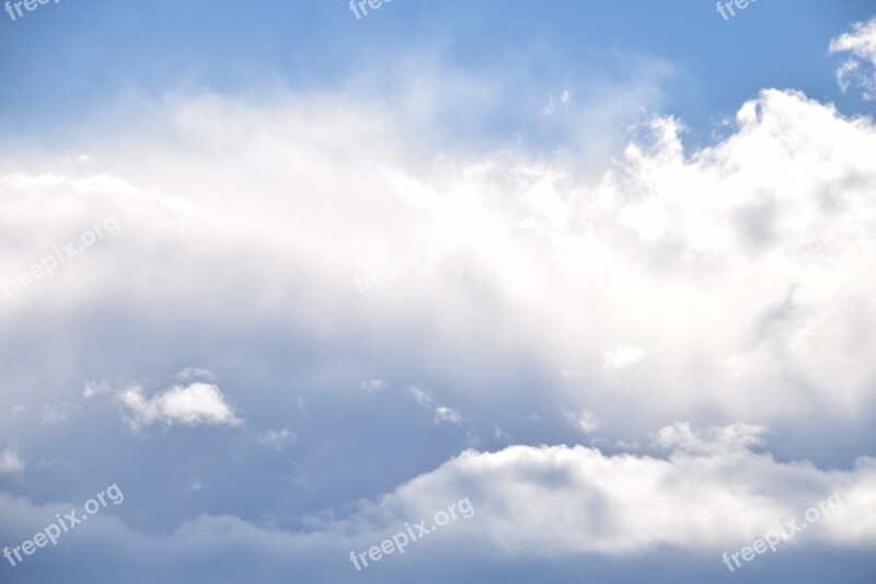 Blue Sky White Clouds Heaven Background Free Photos