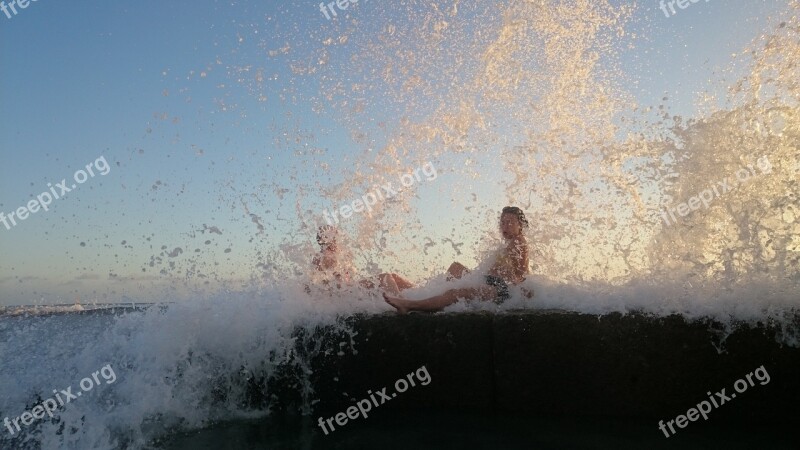 Water Ocean Splash Beach Wave