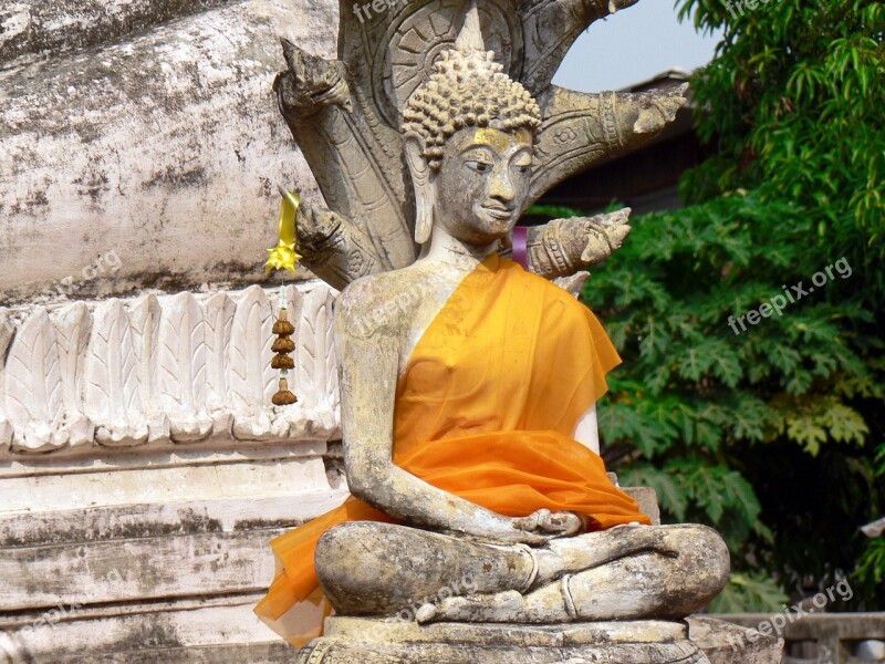 Thailand Ayutthaya Sanctuary Buddha Religious