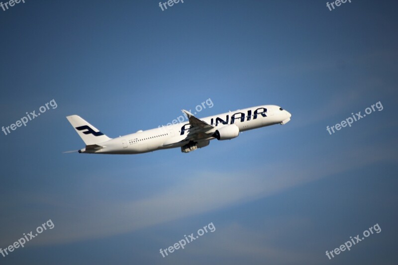 Aircraft Finnair Fly Sky Blue