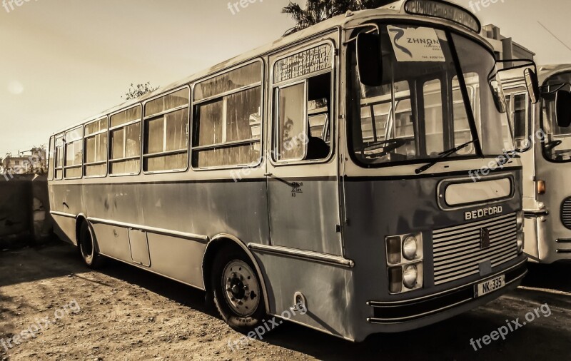 Old Bus Antique Vintage Vehicle Public