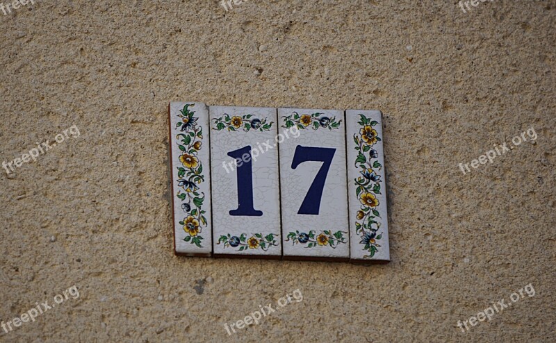 Earthenware Address Street Number Set Designer