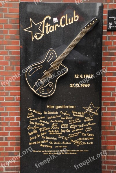 Beatles Starclub Hamburg Memorial Plaque Free Photos