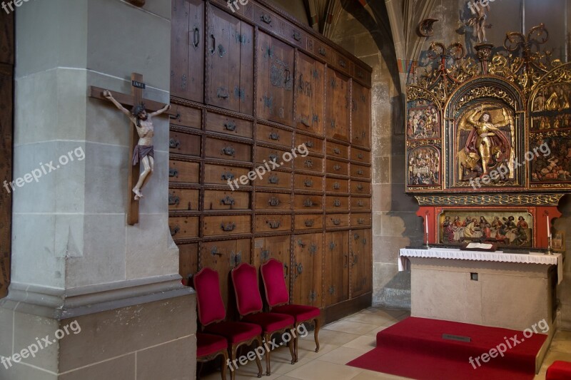 Schwäbisch Hall St Michael Sacristy Cabinet Altar