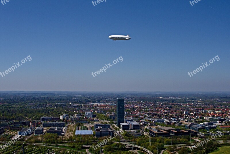 Zeppelin Sueddeutsche Munich Olympic Park Sky