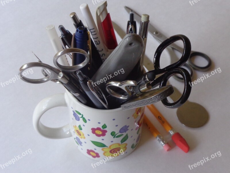 Pens Scissors Letter Opener Paper Supplies Office