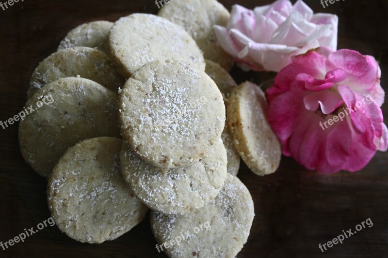 Cookies Flower Dessert Biscuit Rustic