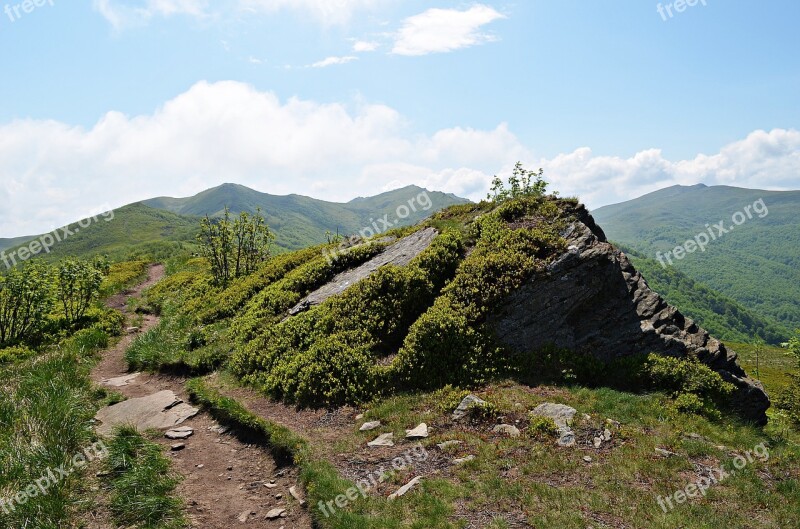 Mountains Landscape Bieszczady Nature Top View