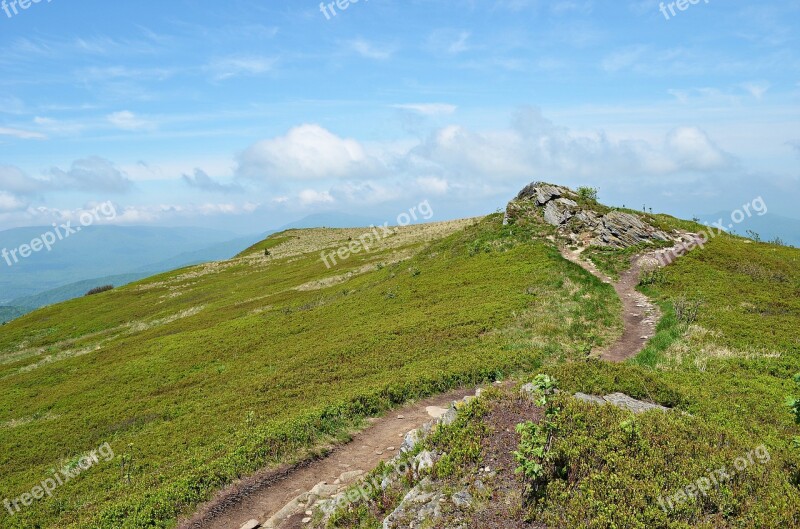 Mountains Landscape Bieszczady Nature Top View