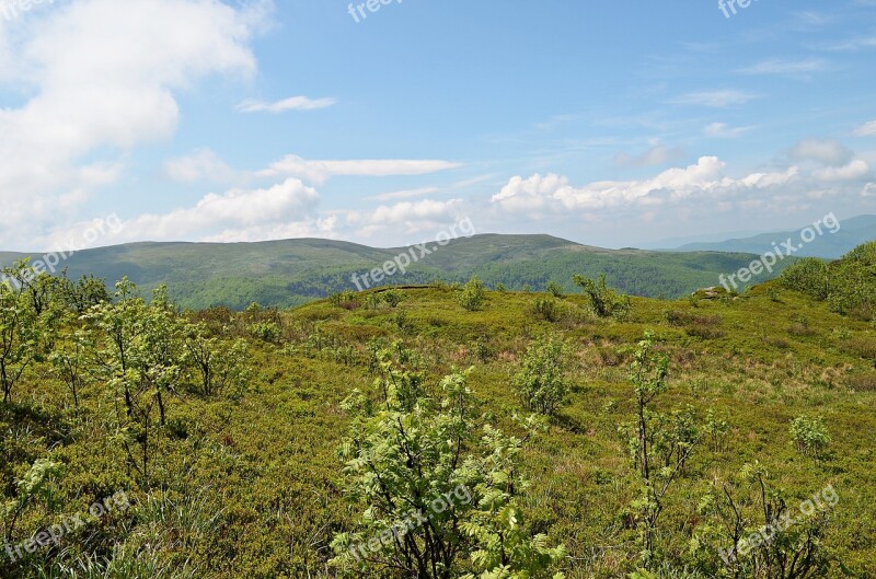 Mountains Landscape Bieszczady Nature Top View