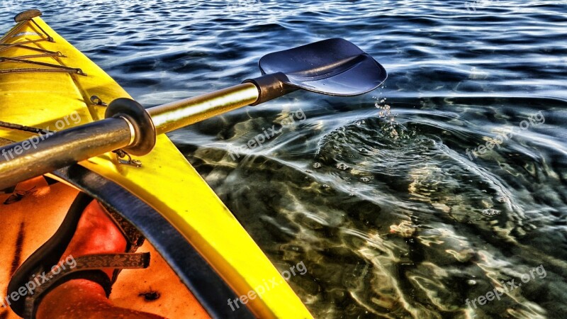 Paddle Kayak Lake Water Sport