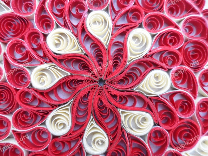 Geometry Filigree Red Paper Free Photos