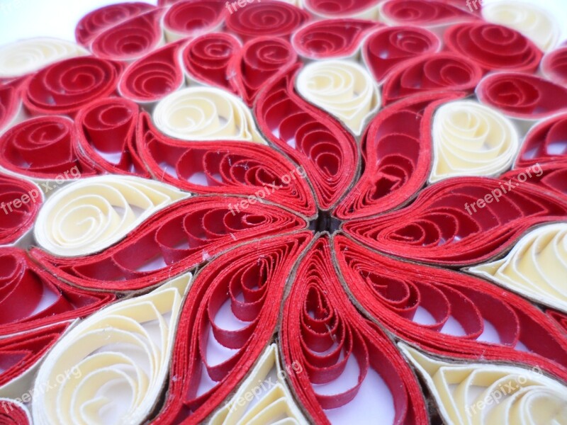 Spirals Symmetry Red Paper Free Photos