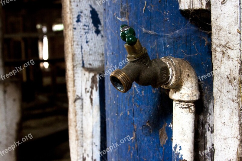 Faucet Blue Hose Bib Spigot Water