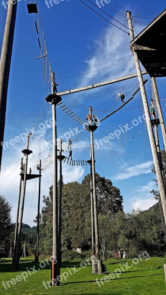 High Ropes Course Actors Meadow Sunny Team Training