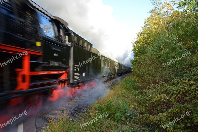 Nostalgic Steam Locomotive Thuringia Germany Free Photos