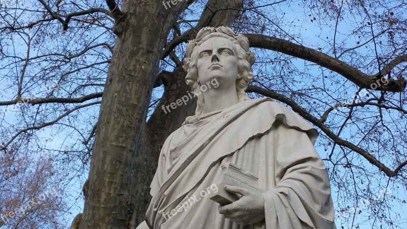 Statue Friedrich Schiller Monument To Schiller Stuttgart Monument