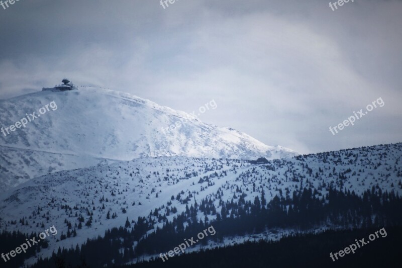 Mountains White Landscape Tourism View